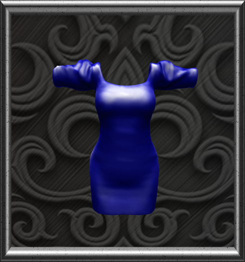 *Blue - Poofy Sleeves Dress