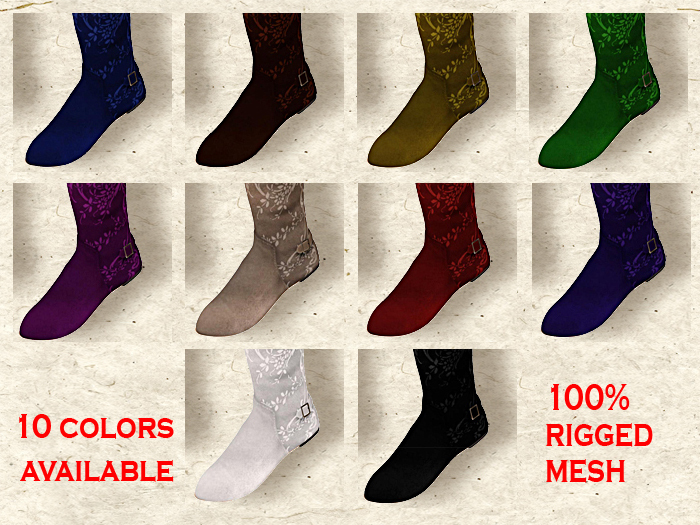 !! MOONSTRUCK !! 426 Flat Over Knee Boots DEMO - Medieval Boots