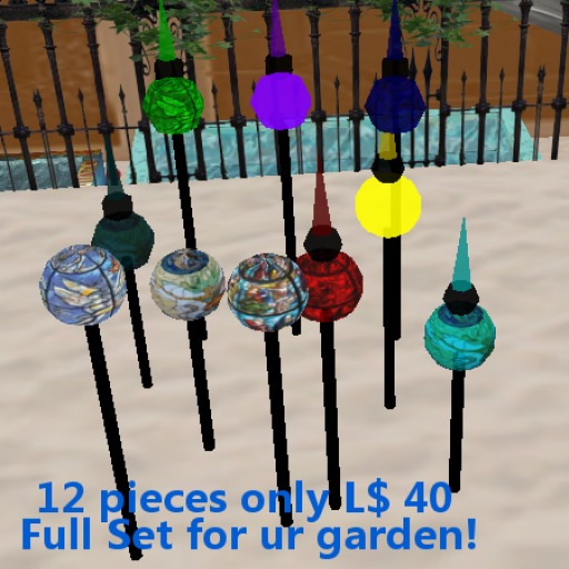 Karton Gartenkugeln