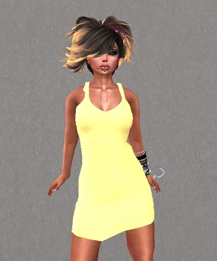 Mesh Tank Dress cream Promo