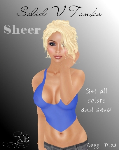 Sheer Solid V Tanks All Color Pack