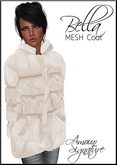 Amour Signature - Bella MESH Snow Coat - Cream/White