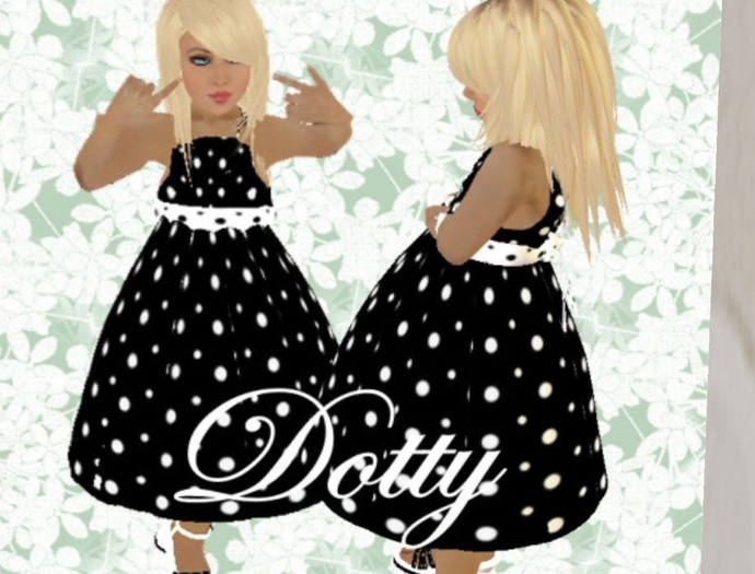 Dotty Dress "black"