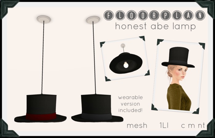 floorplan. - honest abe lamp [ boxed ]