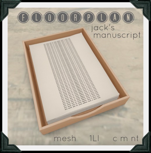 floorplan. - jack's manuscript [ boxed ]