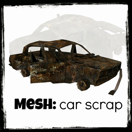 Urban Rusted Wreckage Burning car wreck