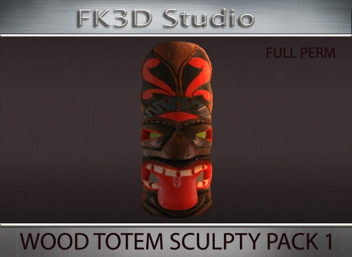 FK3D WOOD TOTEM SCULPTY PACK 1