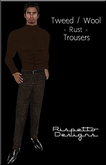 Rispetto Designs - Tweed MESH Plaid Trousers- Rust