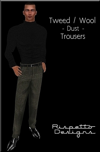 Rispetto Designs - Tweed MESH Plaid Trousers - Dust