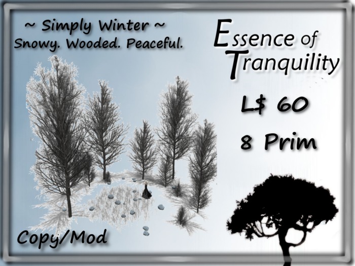 SALE Wooded ~ Winter ~ Simply Beautiful & Easy ~ Only 8 Prim!