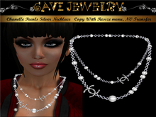 Chanelle Pearls Silver Necklace