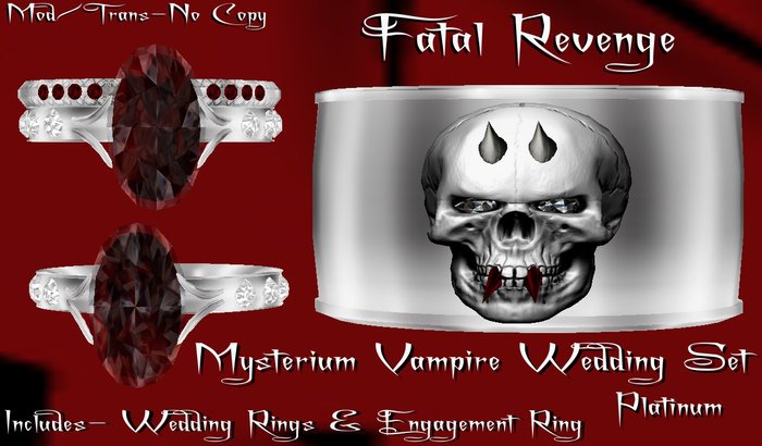 Fatal Revenge- Mysterium Collection - Vampire Gothic Wedding Set {Platinum}