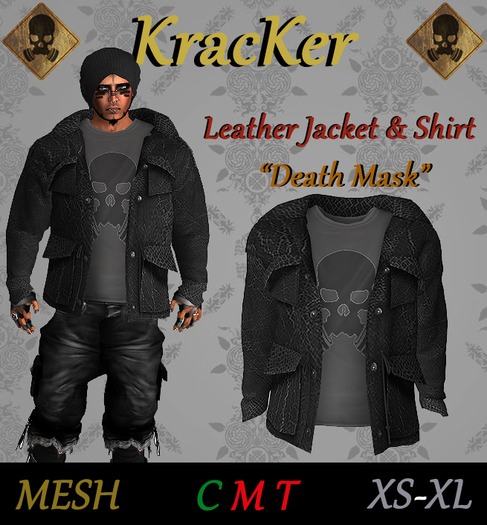 Kracker Leather Jacket - Death Mask