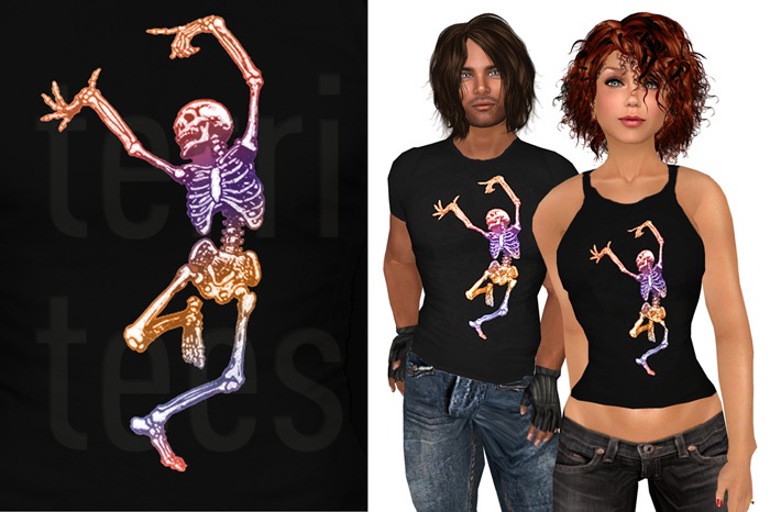 terri.tees happy skeleton tee & tank