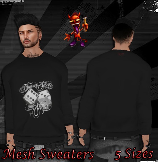 ..::Drunk Devil ::.. ~ The Famous Stars ~ MESH Sweater