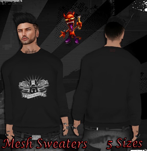 ..::Drunk Devil ::.. ~ Save The Music ~ MESH Sweater