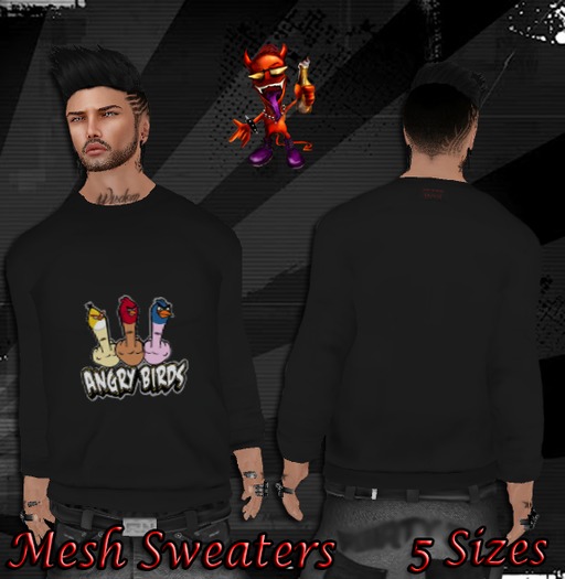 ..::Drunk Devil ::.. ~ Angry Birds ~ MESH Sweater