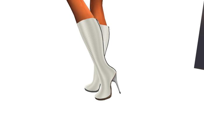 ~TB~ Cream Zipped boots