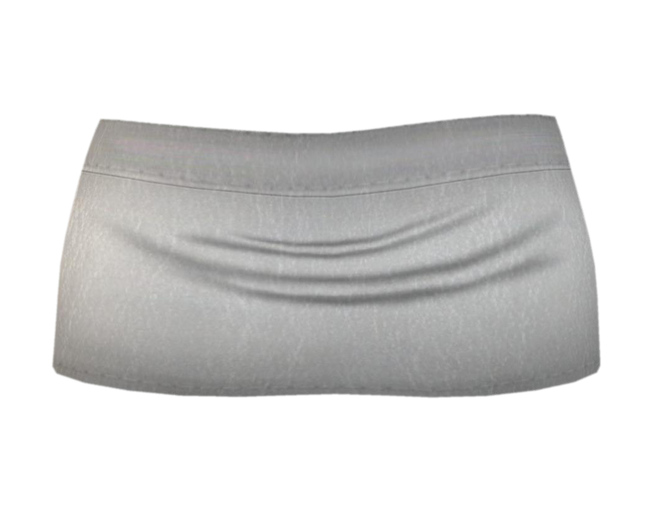 [mT] Leather Mini-Skirt - White 