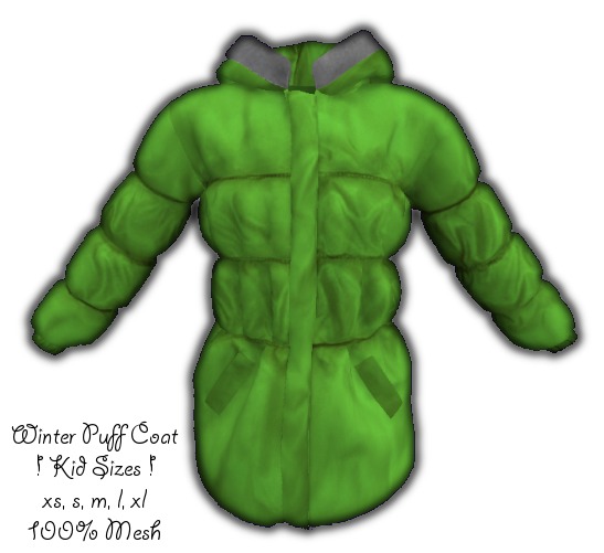 *-[Mesh'd Kidds]-* Lime Winter Coat