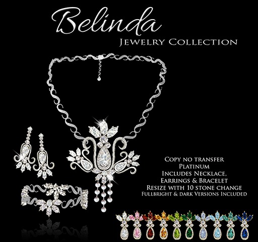 Exquisite Belinda Jewelry Set Platinum