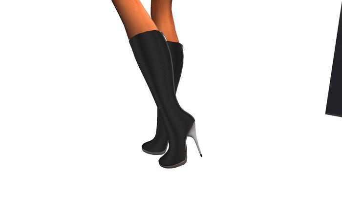~TB~ Liquorice black Zipped Boots