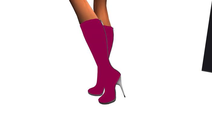 ~TB~  Pink Zipped Boots Sexy!