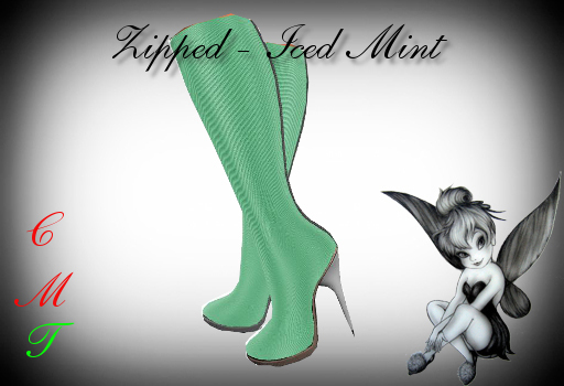 ~TB~ Ice mint Zipped Boots