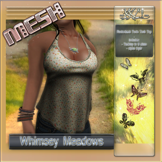 =KKC!= Rackerback Tunic Tank Top - Whimsey Meadows