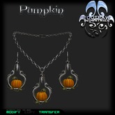 [FPI] Pumpkin Jewelry Set with Necklace & Earrings