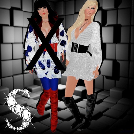 <S> Mesh Tunic Dress (White-BB)