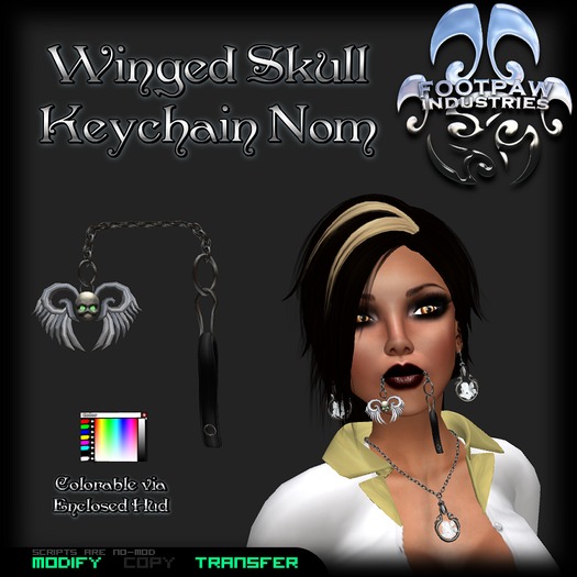 [FPI] Winged Skull Keychain Nom