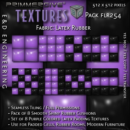 [FLR254] 8 Purple Latex and Black Latex Cushion Textures Purple Latex Textures Vinyl Textures by E&D ENGINEERING