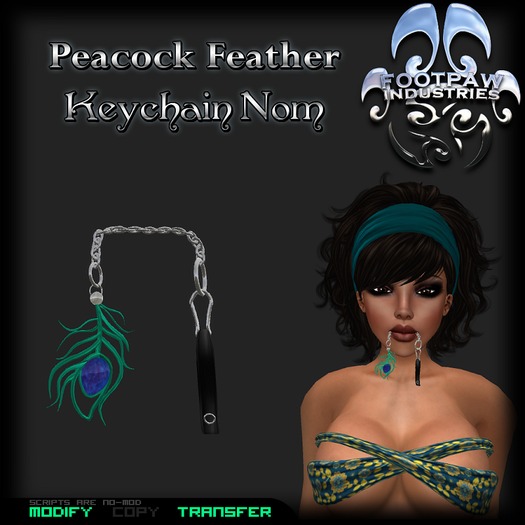 [FPI] Peacock Feather Keychain Nom