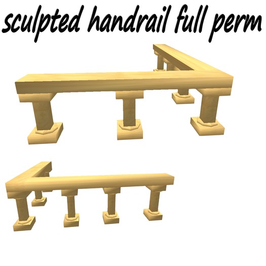 sculpted handrail full perm 1 Prim