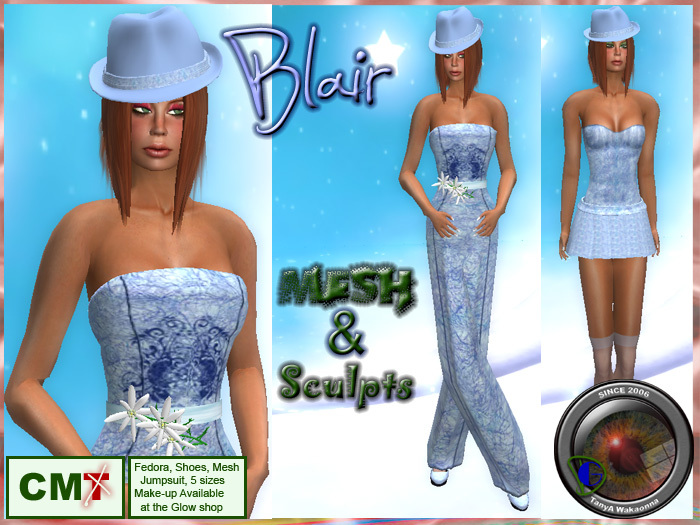 **GD** MESH Catsuit Blair (Blue) (Boxed)