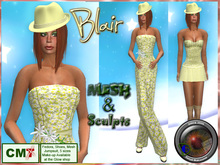 **GD** MESH Catsuit Blair (Yellow) (Boxed)