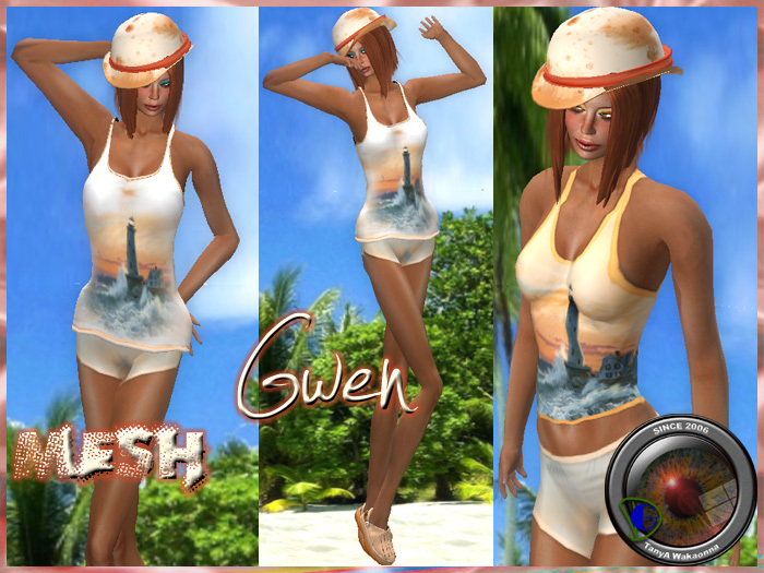 **GD** Mesh Gwen Outfit (Peach) (Boxed)