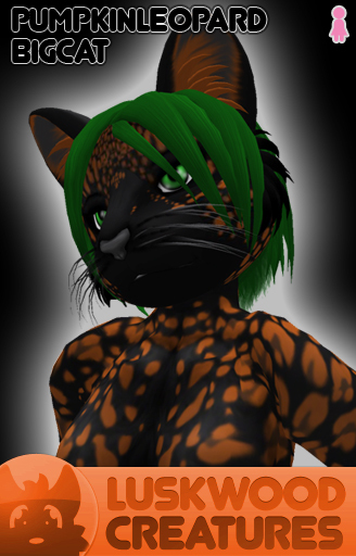 Luskwood Pumpkin Patch Leopard - Female - Complete Furry Avatar