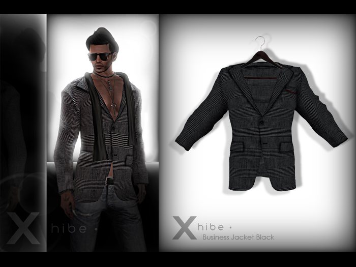 X . h i b e - Mesh - Business Jacket Black . 