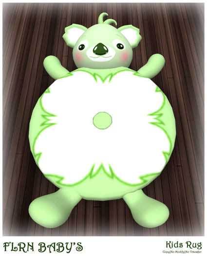 FLRN BABY'S - Koala Green Kids Rug