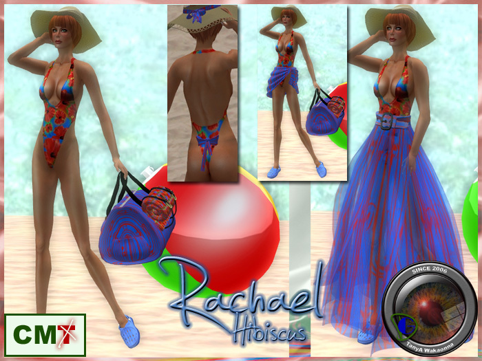 **GD** Rachael Swimming Costume (Hibiscus) (Boxed)