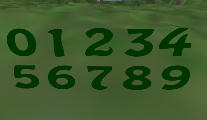 Numbers - hobo - dark green 