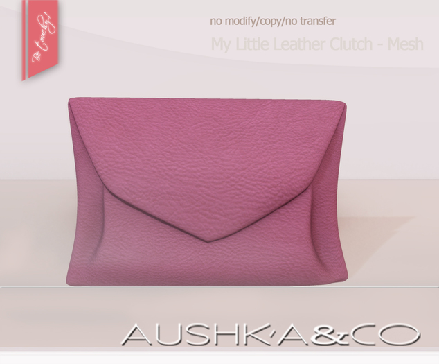 AUSHKA&CO-My Little Leather Clutch-Pink