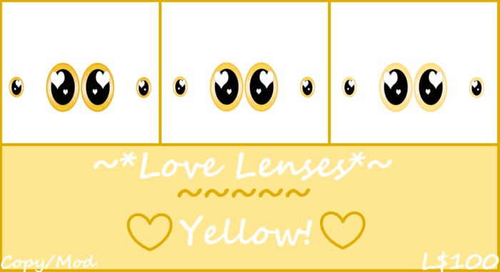[Retired Item 50% Off] Love Lenses Yellow