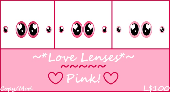 [Retired Item 50% Off] Love Lenses Pink