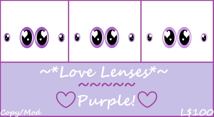 [Retired Item 50% Off] Love Lenses Purple