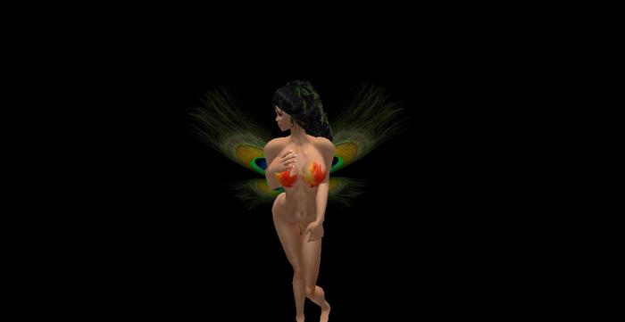 Peacock animated scripted wings 3
