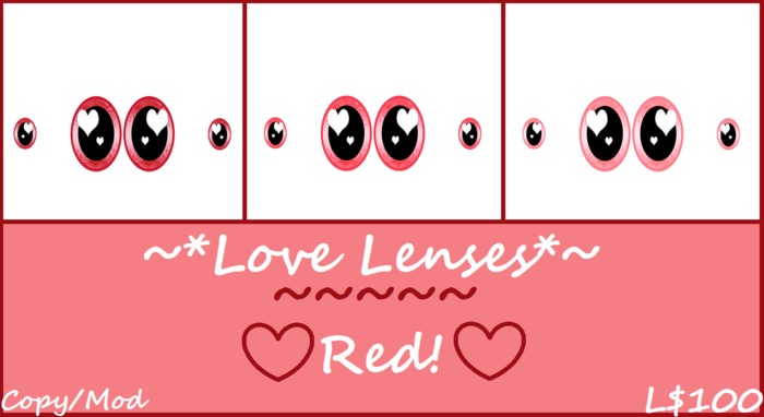 [Retired Item 50% Off] Love Lenses Red