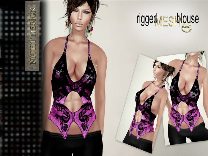 PROMO SALE!!!night's full perm rigged mesh blouse 6